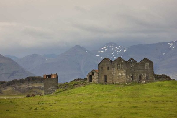 Iceland Abandoned farmhouse on a hill
